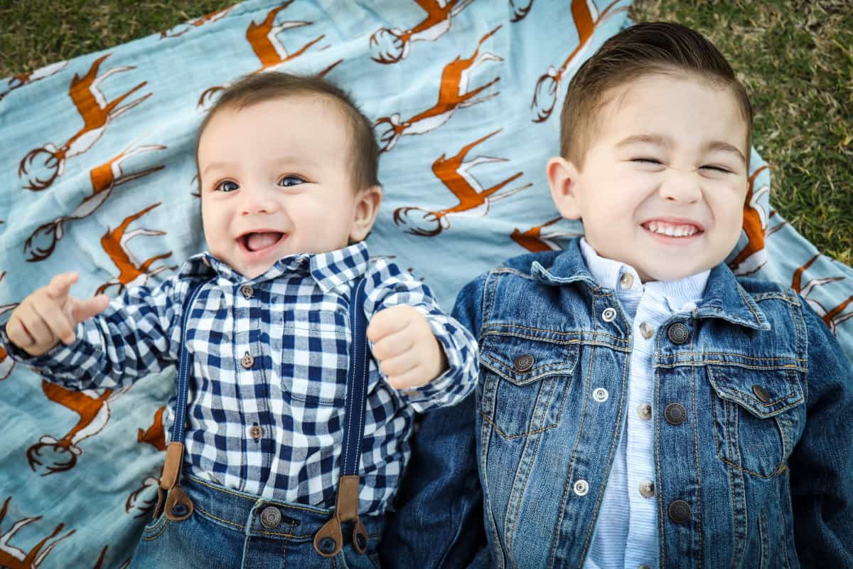 Unsplash, how to save money on kids clothes, baby boys smiling