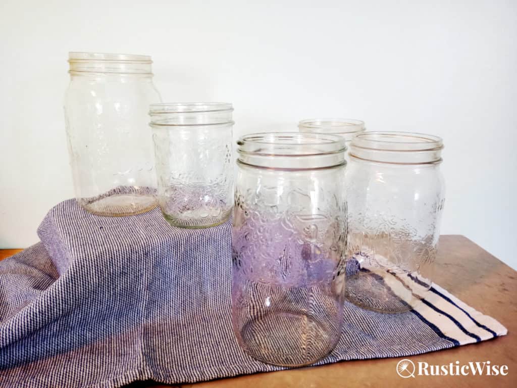 RusticWise, how to sterilize canning jars in the microwave, mason jars