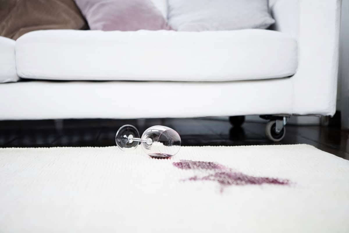 how to deep clean carpet without a machine, spilt red wine on rug