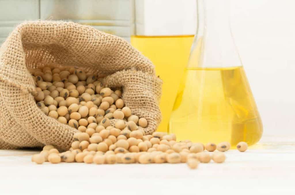 Soybean oil for soap making, soybean-in-hemp-sack-bag-with-oil
