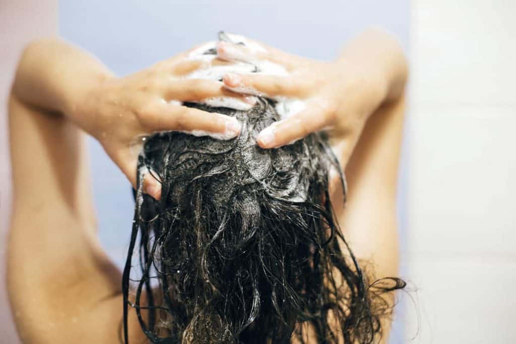 Can you use bar soap on hair, woman washing hair
