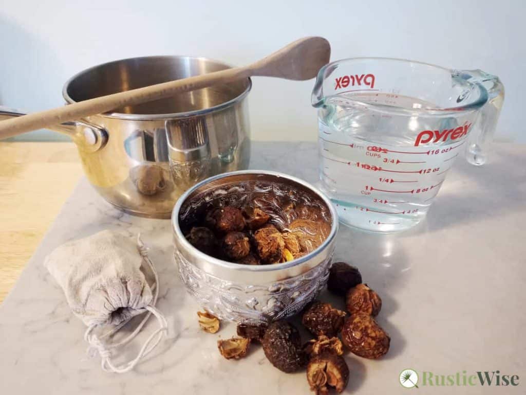 RusticWise, soap nuts for hair, supplies for making soap nut shampoo