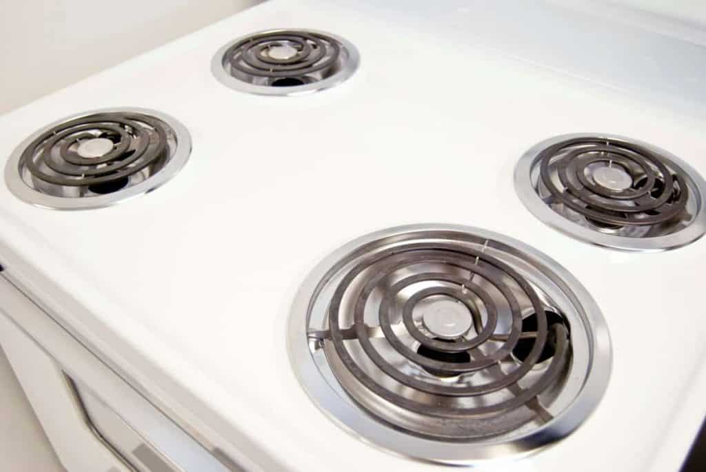 how to clean coil stove top, white stove top