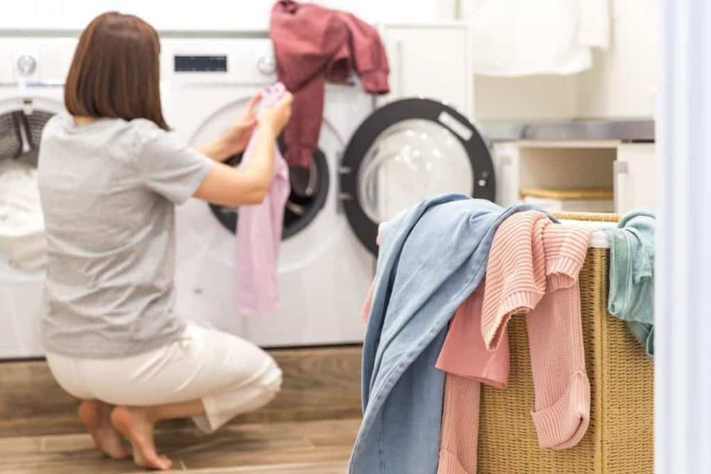 aluminum foil in the dryer, woman doing laundry
