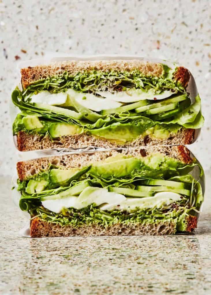 microgreens sandwich, Bon Appetit, green goddess crunch sandwich
