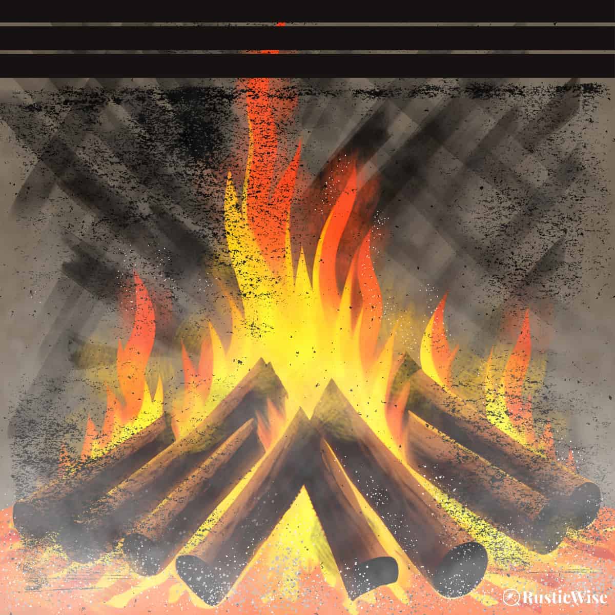 RusticWise, best way to clean fireplace glass, illustration
