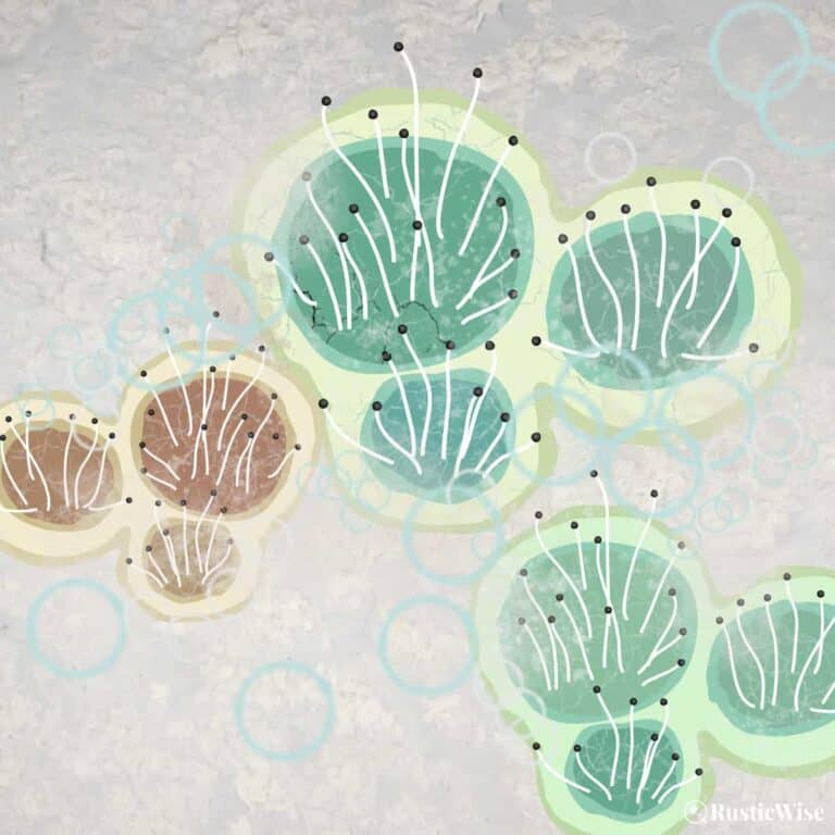 RusticWise, does soap kill fungus, illustration of soap bubbles and mold