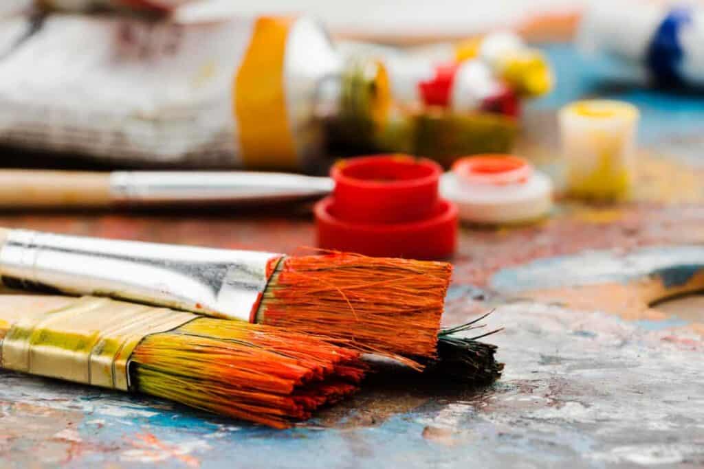 how to clean oil paint brushes, dirty brushes