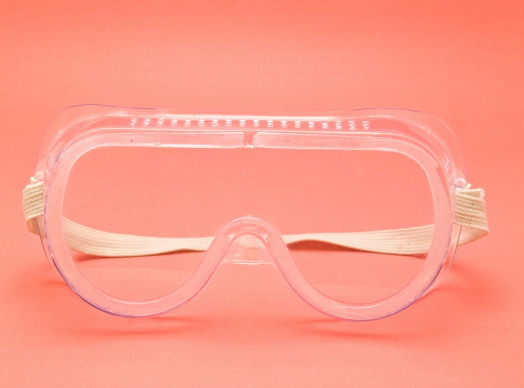 basic soapmaking precautions, protective goggles
